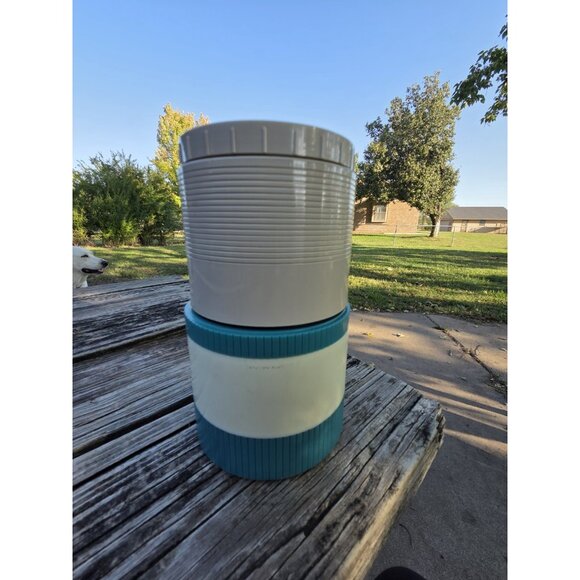 Pair Vintage Aladdin Thermo Jar Model #7000 Thermos Insulated Model #1155 - Picture 3 of 12